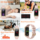 1 x RAW Customer Returns ELEJAFE Women s Smartwatch with Phone Function, IP68 Waterproof 114 Sports Mode Fitness Tracker Sports Watch Pedometer with Heart Rate, SpO2, Sleep Monitor, Smart Watch for iOS Android - RRP €41.99