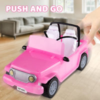 2 x Brand New Color Change Convertible Jeep, Doll Jeep for 11 Inch Fashion Dolls, Purple to Pink Under Sunshine, Doll Cars with 2 Seats and Rolling Wheels, Toys for Kids Ages 3-9 - RRP €64.88