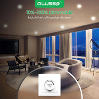 1 x RAW Customer Returns ALUSSO LED recessed spotlight 68mm dimmable, 4W LED recessed lights LED spot 230V, warm white 3000K neutral white 4000K cold white 6500K, IP44 bathroom ceiling spotlight for kitchen, living room, set of 12 - RRP €62.62