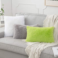 1 x Brand New MIULEE Set of 2 Cushion Covers Artificial Fur Sofa Cushion Decorative Throw Pillows Cuddly Pillow Plush Cushion Cuddly Couch Cushion Super Soft Pillow Fluffy Cushion Cover for Sofa 30 x 50 cm Light Yellow - RRP €20.4