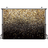 1 x RAW Customer Returns AIIKES 7x5FT Golden Bokeh Photography Background Black and Glitter Wedding Family Birthday Party Decoration Newborn Photo Studio Props 11-547 - RRP €17.77