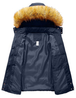 1 x RAW Customer Returns SZORY Women Short Winter Coat Warm Thick Down Jacket with Detachable Faux Fur Hood Marino,S  - RRP €91.45