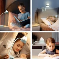 1 x RAW Customer Returns 2 in 1 reading lamp night light, 4000K 3 level adjustable clamp lamp eye-friendly reading lamp, 360 flexible neck goose reading light bed, warm light kitten night light clamp lamp bed - RRP €20.12