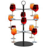 1 x RAW Customer Returns STFALI Drinks Tower, 3 Levels 12 Glasses For Aperol Tower, Serving Tree For Cocktails, Metal Cocktail Tree Stand, for Sparkling Wine, Wine, Cocktails, Parties, Weddings, Bar Events, Family Celebrations - RRP €42.99