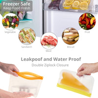 18 x Brand New HOMGEN Refrigerator Mats and Reusable Food Bags 8 Pieces Refrigerator Liners Set Orange Pink Blue Green and 10 Pieces Freezer Bags Large Medium Small - RRP €367.2