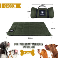 1 x RAW Customer Returns OneTigris Dog Blanket 110 x 68cm Washable Dog Mat Comfort and Soft Waterproof Dog Bed Dog Cushion for Travel Camping Outdoor - Olive Drab - RRP €38.99