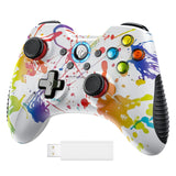 1 x RAW Customer Returns EasySMX 2.4G Wireless PC Controller with Built-in Battery, Original Gifts PS3 PC Controller with Double Vibration, Turbo for Windows PC PS3 Android TV Andriod TV Box, Colorful Graffiti - RRP €29.75