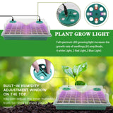 2 x RAW Customer Returns MQFORU Seed Germination Trays with Adjustable Growth Light, 2 Pcs 80 Cells Seed Germinator, 2 Meters Timer Controller for Greenhouse Growing Plant Seeds - RRP €59.98