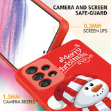 1 x Brand New Esakycn Case for Samsung A53 5G Christmas Protective Case with 2 Screen Protector 2 Camera Film, Red Cartoon Doll Silicone Christmas Cell Phone Case for Samsung Galaxy A53 5G 6.5 , Snowman - RRP €21.6