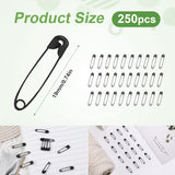 6 x Brand New 250pcs Safety Pins with Clear Case, 19mm Assorted Small Size Safety Pins Black Nickel Plated Steel Safety Pins for Clothing Sewing Crafts Jewelry DIY - RRP €40.26