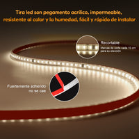 1 x RAW Customer Returns pcning LED Strip 10M 230V Self-adhesive SMD 2835 120leds m IP67 Waterproof Outdoor Strip, 10 Meter 4000K White LED Tape 230 volt Direct Connection white, 10  - RRP €79.49