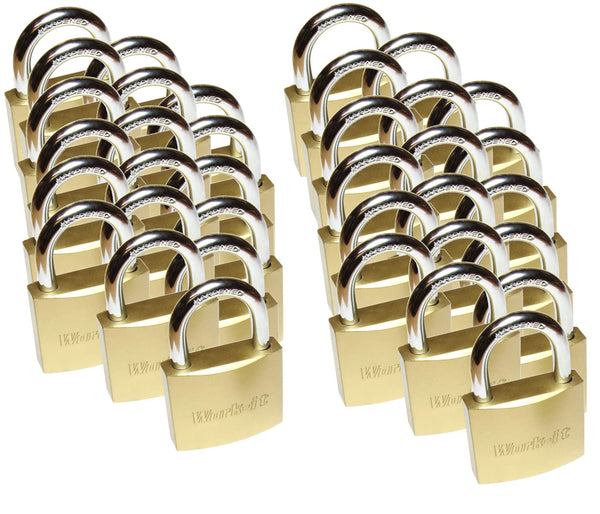 1 x RAW Customer Returns Work-it set with 36 solid padlocks, 38 mm, with 216 keys, can be locked simultaneously - RRP €111.89