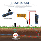 1 x RAW Customer Returns KOLSOL F02 Pro underground cable locator, cable locator with headphones, cable tester for dog fence cables, wires for irrigation control - RRP €75.64