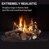 1 x RAW Customer Returns Art to REAL ceramic wood set decorative wood gas fireplace, realistic fireplace draws ceramic wood decoration for gas ethanol fireplace outdoor - RRP €39.99