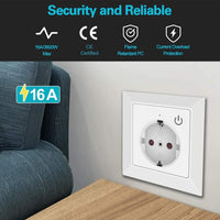 1 x RAW Customer Returns UCOMEN WLAN Smart Schuko socket flush-mounted, WiFi protective contact wall socket Compatible with Tuya, Alexa Echo and Google Home, APP remote control voice control timer function - 1 pack - RRP €20.16