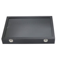 1 x RAW Customer Returns Homeanda jewelry box showcase jewelry display for necklace chains bracelets, earring box made of velvet and transparent lid - RRP €15.12