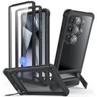 1 x RAW Customer Returns ESR for Samsung Galaxy S24 Ultra Case, S24 Ultra Case with Extra Protective Front Frame and 3 Kickstand Modes, Exceeds Comprehensive Military Standard Protection, Rugged Shock Armor Kickstand Case, Matte Black - RRP €25.99