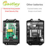 1 x RAW Customer Returns Waitley 2 Pack BL1850B Replacement Batteries 18V 5.5A for Makita 18V BL1850 BL1850B BL1860 BL1860B BL1840B BL1840 BL1830 BL1835 BL1845 194204-5 LXT-400000 - RRP €59.98