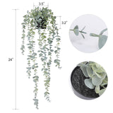 3 x RAW Customer Returns COCOBOO Artificial Hanging Plants Eucalyptus Artificial Hanging Plant for Wall Room Home Indoor Outdoor Shelf Decoration 1 Piece - RRP €42.33