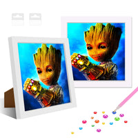 7 x Brand New NAIMOER Cartoon Diamond Painting Kits with Frame, Framed Cartoon Diamond Painting for Kids Adults, 5D Anime Diamond Painting Adults Mosaic Craft for Home Decor 8x8inch - RRP €142.8