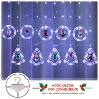 1 x RAW Customer Returns BLOOMWIN Christmas lights fairy lights window inside, ring and Christmas tree light curtain with Christmas decorations, fairy lights curtain window lighting 3m 8 modes USB cold white - RRP €24.99