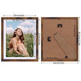 2 x Brand New Vasemouh brown picture frame set of 15, for 20x25 pictures with passe-partout or for pictures 23x28 without passe-partout, wall and table display - RRP €74.74