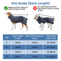 1 x RAW Customer Returns PETTOM Dog Bathrobe Microfiber Dog Towel Quick Drying Microfiber Towel Super Absorbent Comfortable and with Adjustable Straps for Pets Dogs and Cats, Blue XL  - RRP €26.22