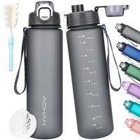 1 x RAW Customer Returns AOHAN drinking bottle 1l, water bottle BPA free, sports drinking bottle suitable for carbon dioxide, leak-proof, motivational sports bottle with filter for cycling, fitness, hiking and school - RRP €15.97