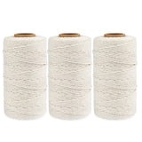 19 x Brand New jijAcraft - 3 Spools Natural Cotton Rope 2mm x 100M, Cotton Thread Macrame Twine for DIY, Decoration, Kitchen, Crafts - RRP €225.91