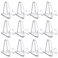 1 x RAW Customer Returns Hejo Pack of 24 acrylic card stands, mini easel, easel stand, transparent acrylic easel holder for coins, pocket watches, medals - RRP €11.09