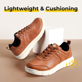 1 x RAW Customer Returns FitVille Extra Wide Casual Shoes Men Super Soft Leather Sneakers Athletic Formal Classic Sneakers Business Casual Sports Shoes Eco-Friendly Breathable Walking Shoes Brown 42 EU Wide - RRP €76.63