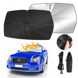 1 x RAW Customer Returns Oziral Car Sun Shade Front Window Foldable Car Windshield Sunshade Umbrella Tail with Spring FoldingSuitable for Car Windshield Sunshade UV Protection, 140 x 74 cm - RRP €18.99