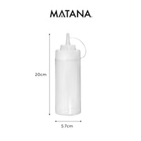 1 x RAW Customer Returns MATANA 8 plastic squeeze bottles with caps, 340ml - squeeze bottles - spices, sauces, ketchup, dressings, olive oil - BPA-free dishwasher safe - RRP €15.91