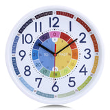 1 x RAW Customer Returns Lafocuse Silent Colorful Learning Clock for Children, Wall Clock for Boys and Girls, Children s Wall Clock Without Ticking, Clocks for Children s Room Kindergarten School 30cm - RRP €22.07