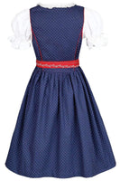 1 x RAW Customer Returns Isar-Trachten Girls Dirndl with Blouse Marine, BLUE Marine , 164 - RRP €55.95