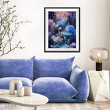 6 x Brand New QENSPE 5D Full Diamond Painting for Adults, Blue Castle Diamond Painting Fantasy Flowers Diamond Kit for Kids, DIY Diamond Rhinestone Cross Stitch Crystal Painting for Wall Decoration 30x40cm - RRP €36.0