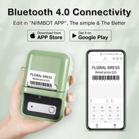 1 x RAW Customer Returns NIIMBOT B21 Bluetooth Label Printer, Labeling Machine, Self-Adhesive Compatible with iOS Android, Portable Labeling Machine for Home and Office School Labeling Green  - RRP €59.45