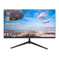 1 x RAW Customer Returns PC Monitor, 22 inch Full HD 1920 x 1080P IPS Screen, Frameless, 75Hz, 5ms Response Time, VGA HDMI Ports, Computer Monitor for Laptop Xbox PS3 PS4, ZFTVNIE - RRP €90.74