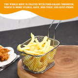 1 x RAW Customer Returns Sporgo 12 pieces French fries basket small stainless steel frying basket, silver French fries basket, basket for fried food, basket with handle, fryer basket for French fries, onion rings, chicken nuggets 1  - RRP €24.86