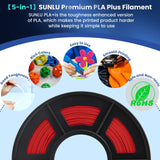 1 x RAW Customer Returns SUNLU PLA Filament 1.75mm, PLA Plus 3D Printer Filament, Stronger Load, Neatly Wound, 1KG 3D Printing PLA Filament, Dimensional Accuracy - 0.02mm, Red - RRP €17.98