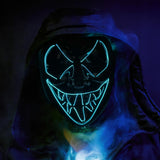 2 x Brand New Hillylolly Halloween Mask LED, Halloween Mask Luminous, Halloween Costume Mask, with 3 Lighting Modes, Halloween Mask Horror LED, for Party Halloween Carnival Costume Cosplay C  - RRP €23.98