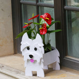 1 x RAW Customer Returns Gochoi Westie Dog Flower Pot Gifts Small Plant Pot PVC Rectangular Flower Pots Animal for the Plant Pot, Indoor Garden Planters, for Succulent Pot, Home Decoration S Westie - RRP €24.19