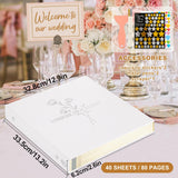 1 x RAW Customer Returns Lanpn Self-adhesive Wedding Album Paste Photo Book, Linen Large White Pages Wedding Photo Album for DIY with Sticker Pen 10x15 13x18 Photos Pictures Large, 40 Sheets 80 Pages, Beige  - RRP €26.69