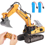 1 x Brand New MINGPINHUIUS Remote Control Excavator Toy for Children, 11 Channel RC Excavator 2.4 GHz Remote Control with Iron Alloy Shovel Including 2 Pieces Battery with Light and Music Crawler Excavator - RRP €40.33