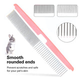 1 x RAW Customer Returns Small Animal Grooming Kit with Pet Shedding Brush, Bath Massage Glove, Pet Grooming Comb, Nail Clippers for Rabbit Guinea Pig Puppy Cat Kitten Hamster Ferret Pink  - RRP €13.34