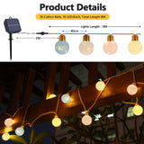 1 x RAW Customer Returns Qedertek Solar Fairy Lights Outdoor Weatherproof, 6M Solar Fairy Lights Outdoor Warm White with 16 Cotton Ball, LED Rope Solar Fairy Lights for Garden, Balcony, Wedding, Party, Childrens Room, Indoor Easter Decoration - RRP €29.99