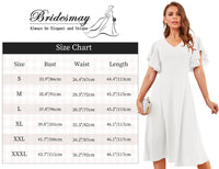 1 x RAW Customer Returns bridesmay Evening Dress Formal Dresses for Women Solid Color 1950s Dress Rockabilly Formal White Elegant Wedding Guest Dress Prom Dress A Line Summer Dress White XL - RRP €43.2