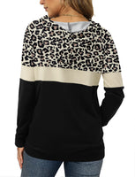 1 x RAW Customer Returns CZIMOO Women s Pullover Autumn Hoodie Long Sleeve Elegant Hoodie Oversized Leopard Women s Sweatshirt with Hood Winter Shirt Black XXL - RRP €33.77