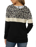 1 x RAW Customer Returns CZIMOO Women s Pullover Autumn Hoodie Long Sleeve Elegant Hoodie Oversized Leopard Women s Sweatshirt with Hood Winter Shirt Black XXL - RRP €33.77