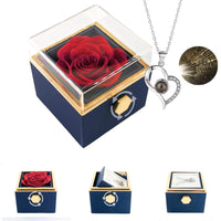 3 x Brand New Eternal Rose Gifts for Women, Anniversary Gift for Her, Rose Gift with I Love You Necklace, Gifts for Her Wife Girlfriend Mother on Birthday, Valentine s Day, Mother s Day Treasure Blue  - RRP €72.0